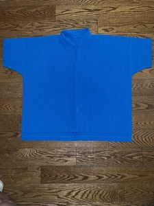 issey miyake blue button up shirt - Picture 1 of 2