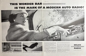 Radio automática moderna Delco 1956 Wonder Bar General Motors Kokomo anuncio impreso vintage - Imagen 1 de 1