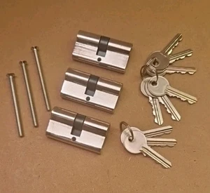 3 Stück SKG Sicherheits Profilzylinder gleichschließend 30/30 mit 9 Schlüsseln - Bild 1 von 3