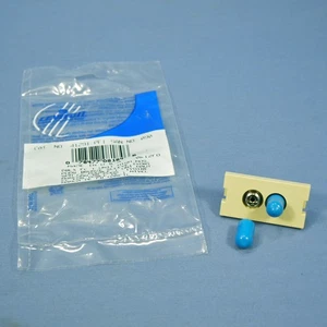 Leviton Ivory MOS Duplex FC Fiber Optic Coupling Jack Insert Module 41291-PFI - Picture 1 of 7