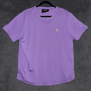 Jared Lang Purple Mens Tee With Dinosaur Embroidery TEE-14 - Picture 1 of 9
