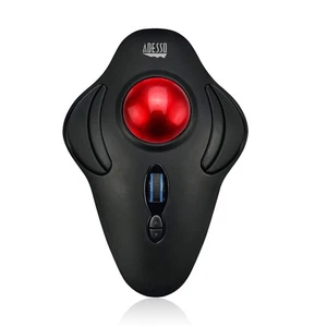 Adesso 2.4Ghz Wireless Programmable Ambidextrous Ergonomic Trackball Mouse, with - Picture 1 of 6