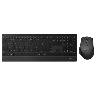 Rapoo Kabelloses Multi-Mode-Deskset "9500M", Black Ultraflaches 4,5-mm-Design - - Bild 1 von 4