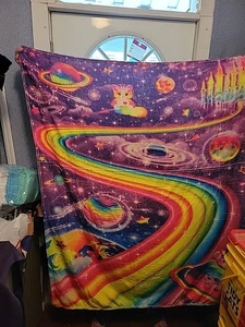 Lisa Frank Blanket 51.18 By 59.06 - Picture 1 of 7