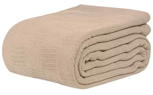 Linteum Textile Hospital Thermal SNAGLESS Spread Blanket, 100% Cotton (74x100... - Picture 1 of 9