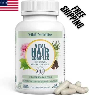 Vital Hair Complex – Biotin & B Vitamin! Hair Supplement for Women & Men– Health - Image 1 of 3