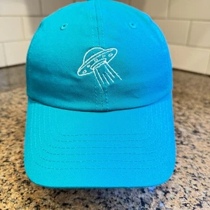 UFO Embroidered Dalix H‑20 Cotton Dad Cap Hat Blue Unisex Adjustable - Picture 1 of 9