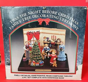 RARE TWAS the night before christmas Finely hand painted, Resin compound 6pc Set - Picture 1 of 10