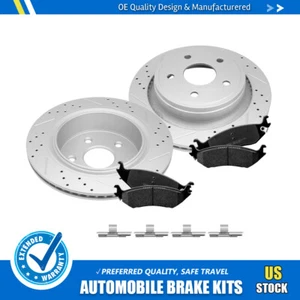 Rear Drilled Disc Brake Rotors & Ceramic Pads for Dodge Durango 2004 2005 2006 - Picture 1 of 7