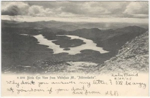 Postal original Whiteface Mountain Adirondacks Nueva York 1905 vista de pájaros - Imagen 1 de 2