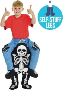 Skelett Huckepack Kostüm Kinder Jungen Mädchen Halloween Faschingkostüm - Bild 1 von 6