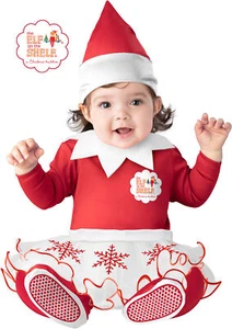 Elf on the Shelf Child Infant Baby Girls Costume NEW - Picture 1 of 2
