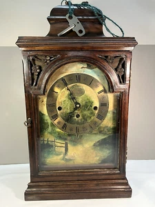 Vintage Nolan London Mantel Clock Erhard Jauch Germany Hand painted 1960/70s - Picture 1 of 23