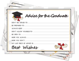Graduation Wish Cards - 50Pcs High School or College Graduation Advice Cards Sup - Picture 1 of 12