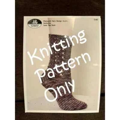 New Plymouth Yarn Design Studio S183 Sockotta Lace Top Sock Knitting Pattern - Image 1 of 2