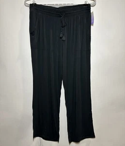 Women's Plus Size Beautifully Soft Pajama Pants - Stars Above Black 1X - Picture 1 of 2