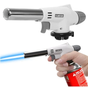 Portable Welding Strong Flame Soldering Trigger Ignition Butane Gas Torch WHITE - Picture 1 of 5