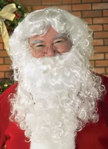 Adults Santa Claus Wig & Beard Father Christmas Fancy Dress Costume Accessory - Picture 1 of 1