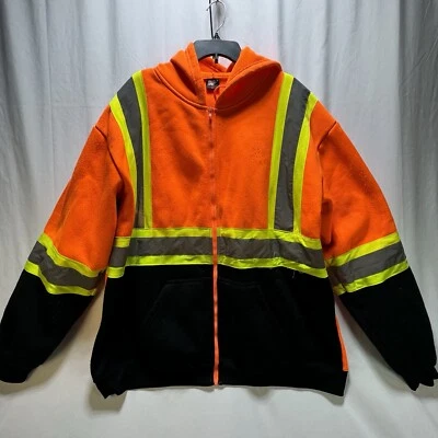 Chaqueta Elefante Dorado Para Hombre 3XL Fluorescente Naranja Amarillo Rayas Reflectantes Foto 1 de 4