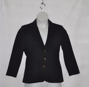 Joan Rivers Ponte Knit Jacket with Pleated Pocket Size S Black - Picture 1 of 2