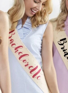 NEW Mud Pie Wedding Bachelorette Canvas Sash - Picture 1 of 7