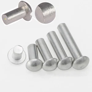 3mm/4mm/5mm/6mm Aluminium Dome Head/Round Head Rivet - Solid GB867 Pan Button - Picture 1 of 12