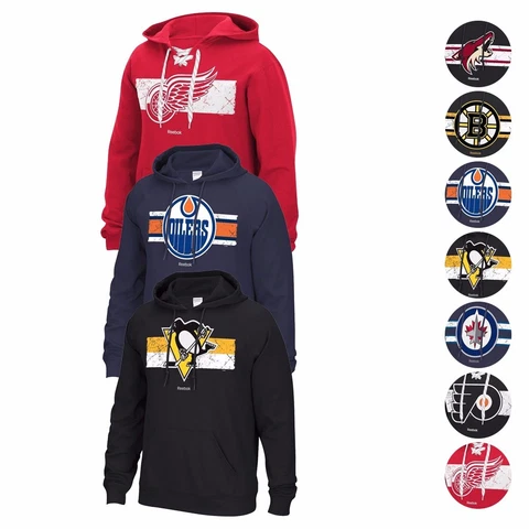 NHL Reebok Various "Honor Code" Team Logo Pullover Hoodie Fleece Men's Cover