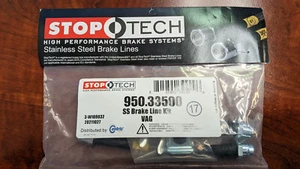 StopTech REAR Brake Lines for 98-06 Audi Volkswagen TT Golf GTi R32 Jetta VR6 - Picture 1 of 1