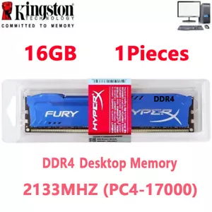 HyperX FURY DDR4 16GB 2133 PC4-17000 Desktop RAM Memory DIMM 288pin 1.2V 1X16GB - Picture 1 of 11