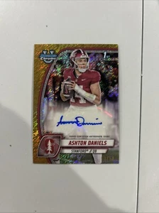 2024 Bowman Chrome University Ashton Daniels Gold Shimmer Auto /50 Stanford - Picture 1 of 2