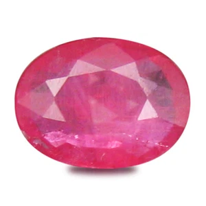 Piedra preciosa natural zafiro rojo de forma ovalada magnífica (7 x 5 mm) de 0,84 quilates - Imagen 1 de 1