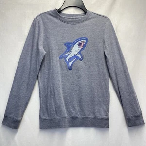 Cat & Jack Rundhals Langarm T-Shirt Hai Grafik Jungen Large 12/14 grau - Bild 1 von 18