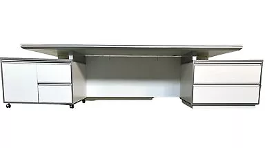 Chef Schreibtisch Büromöbel Arbeitstisch Kehl XXL 2,4 m weiß Büroausstattung - Bild 1 von 4