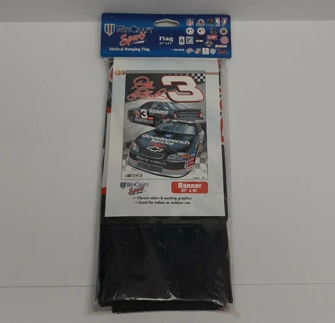 Vintage Dale Earnhardt #3 Vertical Flag Banner Sealed Package 27" x 41" WinCraft Cover