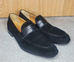 Mens AWL & SUNDRY Black Suede leather Slip on Loafers Leather Soles Nice! Sz 10 - Picture 1 of 7