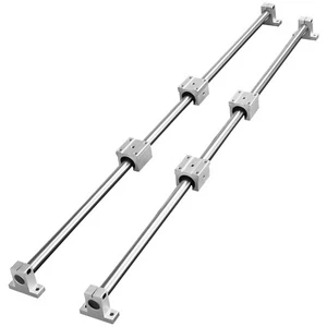 VEVOR 2PCS SFC20 1200mm Linear Guide 4 PCS SC20 Bearing Block 4 PCS Rail Support - Picture 1 of 12