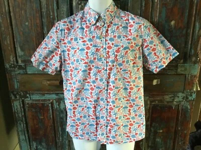 Kennington Men's Sea life  Short Sleeve Casual Button Up Shirt jellyfish sz M - Image 1 of 4