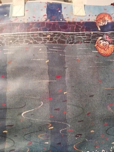 Taiwanese Artist Jimmy Liao New Large Tote Bag, Cat Trying To Catch Fish - Picture 1 of 9