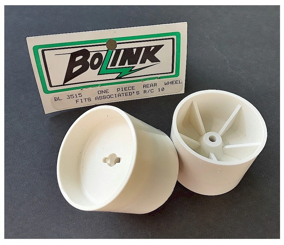 Vintage RC Car Bolink BL3515 1-pc Rear White Wheel RC10 Gold Pan Old Stock - Image 1 of 1
