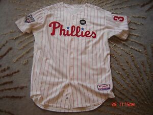 Phillies World Series Game Worn Used Baseball Jersey 2009 MLB Cert