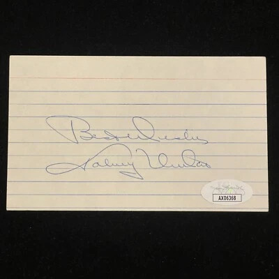 Tarjeta índice firmada por Johnny Unitas 3X5 certificado de autenticidad JSA Baltimore Colts mariscal de campo de la corte Foto 1 de 2