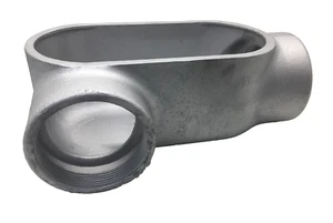 LR97 APPLETON MALLEABLE IRON CONDUIT BODY 3.5 INCH HUBS TYPE LR FORM 7 - Picture 1 of 5