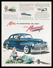 1947 New Gleaming Mercury Economy Car Vintage Print Ad