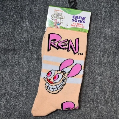 Calcetines Nickelodeon Ren and Stimpy Crew para hombre talla 6-12 Foto 1 de 4