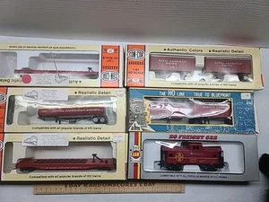Lot Con-Cor AHM HO Scale Royal American Flat Car Trailer Piggy Back Worlds Large - Picture 1 of 7