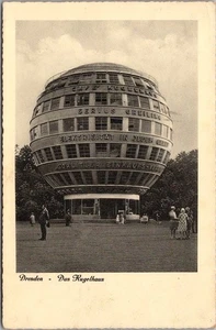 1933 DRESDEN, Germany Postcard DAS KUGELHAUS World's First Spherical Building - Picture 1 of 2