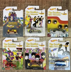 Hot Wheels 2016 Walmart Exclusive The Beatles Yellow Submarine Complete Set of 6 - Picture 1 of 8