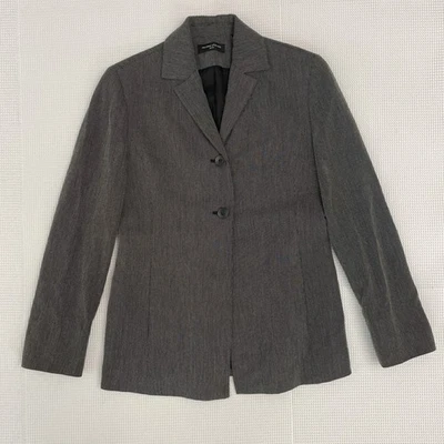 Valerie Stevens Womens Blazer Size 4 Petite Black White Top Buttons Tweed Pocket - Image 1 of 4