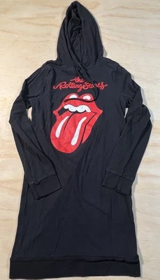 A5637 The Rolling Stones Women's Long Sleeve Graphic Hooded Dress Black Size XS - Image 1 of 4