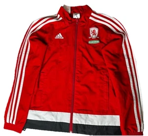 Adidas Middlesbrough FC Jacket 9-10Y Kids Red Ramsdens Football Top - Picture 1 of 6